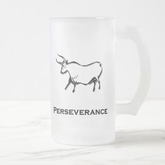 Bull Perseverance Zwart Matglas Bierpul (Rechts)