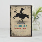 Bull ride party uitnodiging (Staand voorkant)