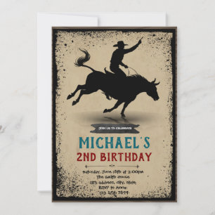 Bull ride party uitnodiging