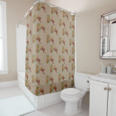 Bull Rider en Rodeo Clown Cartoon Shower Curtain Douchegordijn (In situ)
