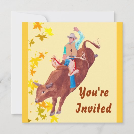Bull Rider ~ I Love Rodeo Kaart (Voorkant)