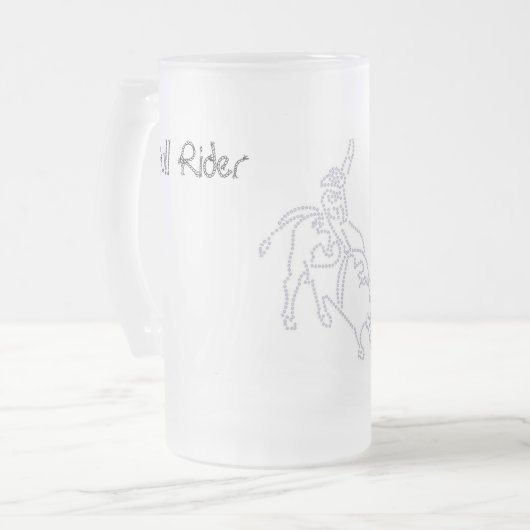 Bull Rider, Ice-Mok Matglas Bierpul (Voorkant links)