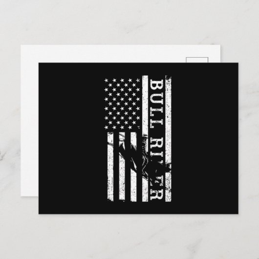 Bull Rider USA Vlag Cowboy Rodeo Land Western G Briefkaart (Voorkant / Achterkant)