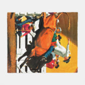 Bull Riding door Fred Ludekens Fleece Deken (Voorkant (Horizontaal))