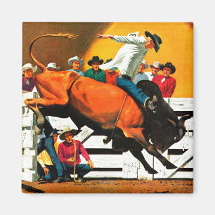 Bull Riding door Fred Ludekens Magneet