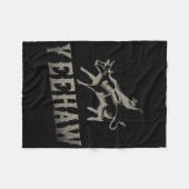 Bull Riding Horseback Riding Western Rodeo Yeehaw Fleece Deken (Voorkant (Horizontaal))