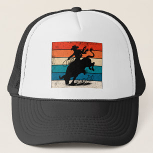Bull Riding Rodeo Bull Riders Westerne Ranch Retro Trucker Pet