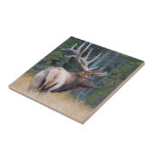 Bull Rocky Mountain Elk Tegeltje (Zijkant)