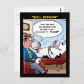 "Bull Session" Briefkaart (Voorkant / Achterkant)