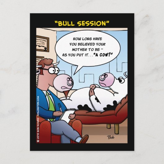 "Bull Session" Briefkaart (Voorkant)