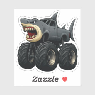 Bull Shark Monster Truck Sticker