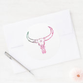 Bull Skull Copper GoldSticker Ronde Sticker (Envelop)
