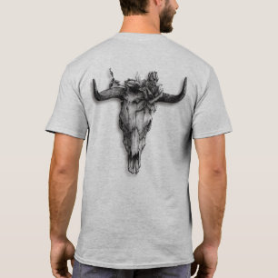 Bull Skull en Roos (Terug) T-shirt