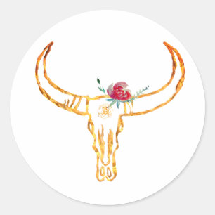 Bull Skull Gold, Roos Sticker