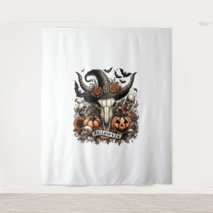 Bull Skull Halloween Koe Wandkleed