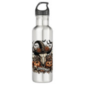 Bull Skull Halloween Koe Waterfles (Voorkant)