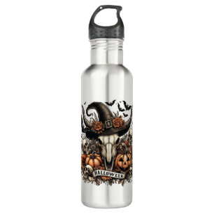 Bull Skull Halloween Koe Waterfles