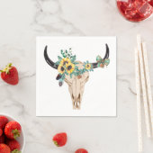 Bull Skull Sunflower Servet (Insitu)