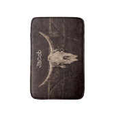 Bull Skull Western Land Brown beige Old Rustic Badmat (Voorkant Verticaal)