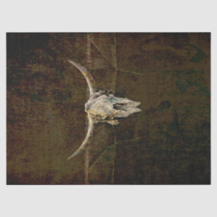 Bull Skull Western Land Brown Old Rustige Grunge Tissuepapier