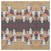 Bull Skull Western Rustic Tan  Pattern Stof (Swatch)