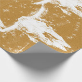 Bull Skulls Gold White elegant glitter Pattern Cadeaupapier (Hoek)