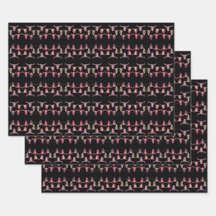 Bull Skulls Western Roze Bruin Rustisch Inpakpapier Vel