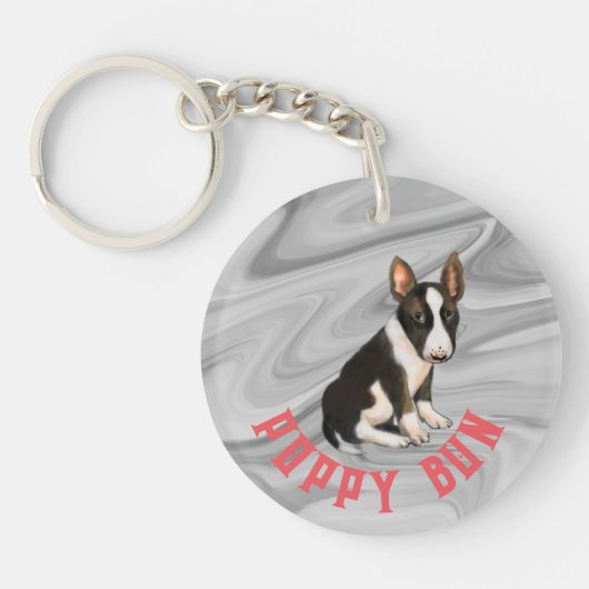 Bull-Sleutelhanger voor doodsbange puppy Sleutelhanger (Voorkant)