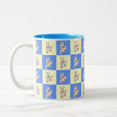 Bull Terrier À damiers Mug (Gauche)