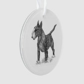 Bull terrier Acrylic Ornament (voorkant)