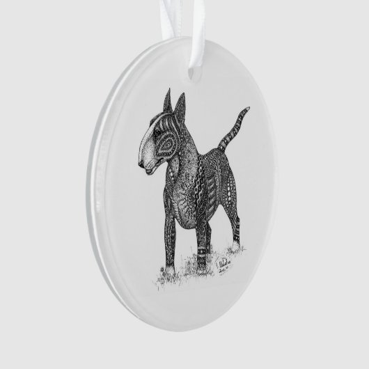 Bull terrier Acrylic Ornament (devant)