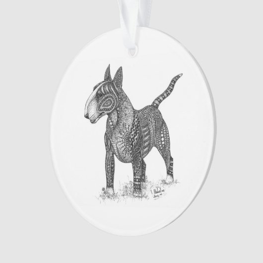 Bull terrier Acrylic Ornament (devant)