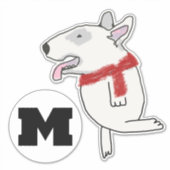 Bull Terrier aime voyager Sticker (Devant)
