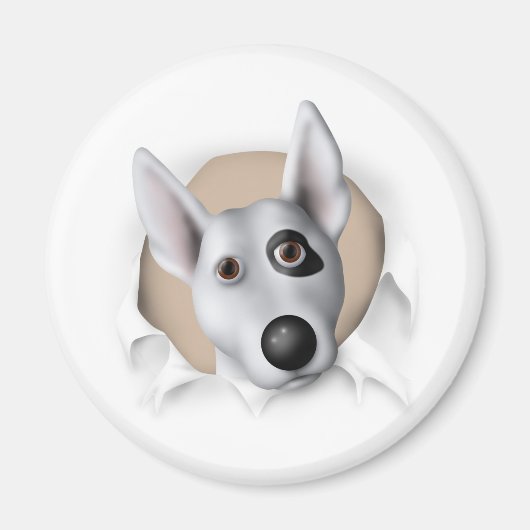 Bull Terrier (Amerikaans) Busting Out Magneet (Voorkant)