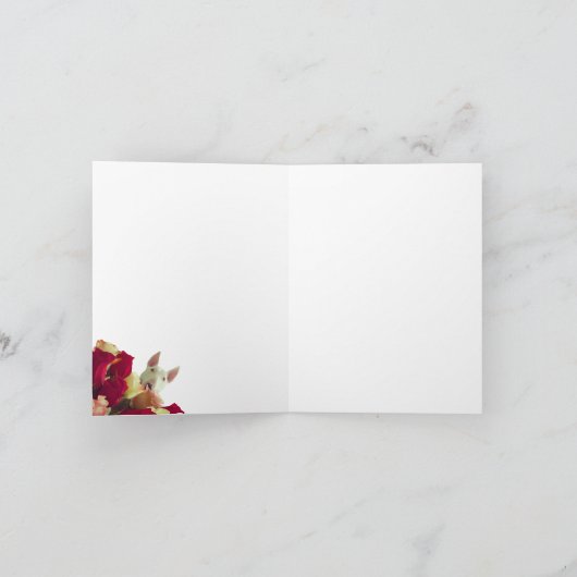 Bull terrier avec roses - Joyeux anniversaire! (Intérieur)