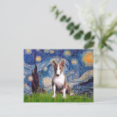 Bull Terrier (BR) - Sterrennacht Briefkaart (Staand voorkant)