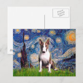 Bull Terrier (BR) - Sterrennacht Briefkaart (Voorkant / Achterkant)