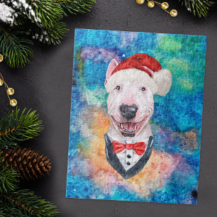 Bull Terrier Breed Dog Kerstmis Legpuzzel