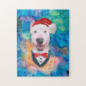 Bull Terrier Breed Dog Kerstmis Legpuzzel (Verticaal)
