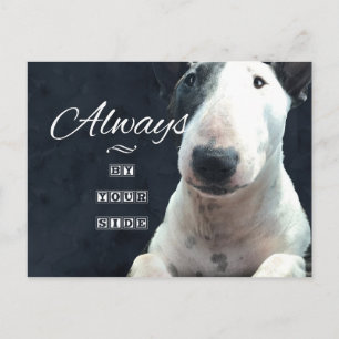 Bull Terrier Briefkaart "Altijd aan uw kant"