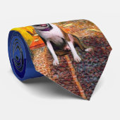 Bull Terrier (brindle) - Terras Cafe Stropdas (Opgerold)