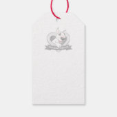 Bull Terrier Cartoon "Happy Birthday" Label Cadeaulabel (Achterkant)