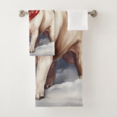 Bull Terrier Chien à Noël de neige (En situation)