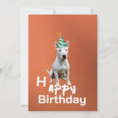 Bull Terrier Chien Anniversaire Fête Invitation (Devant)