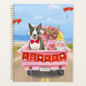 Bull Terrier Chien Saint-Valentin Coeurs de camion (Devant)