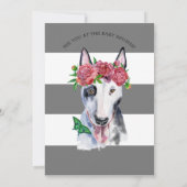 Bull Terrier Chiot Thème Baby shower Invitation (Dos)