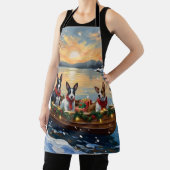 Bull Terrier Christmas Boat Holiday Schort (Insitu)