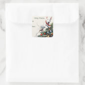 Bull Terrier & Christmas Tree Gift Label Sticker (Tas)