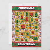 Bull Terrier Coundown met Kerstmis Advent Calendar Feestdagenkaart (Voorkant)