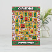 Bull Terrier Coundown met Kerstmis Advent Calendar Feestdagenkaart (Staand voorkant)